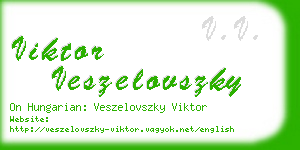 viktor veszelovszky business card
